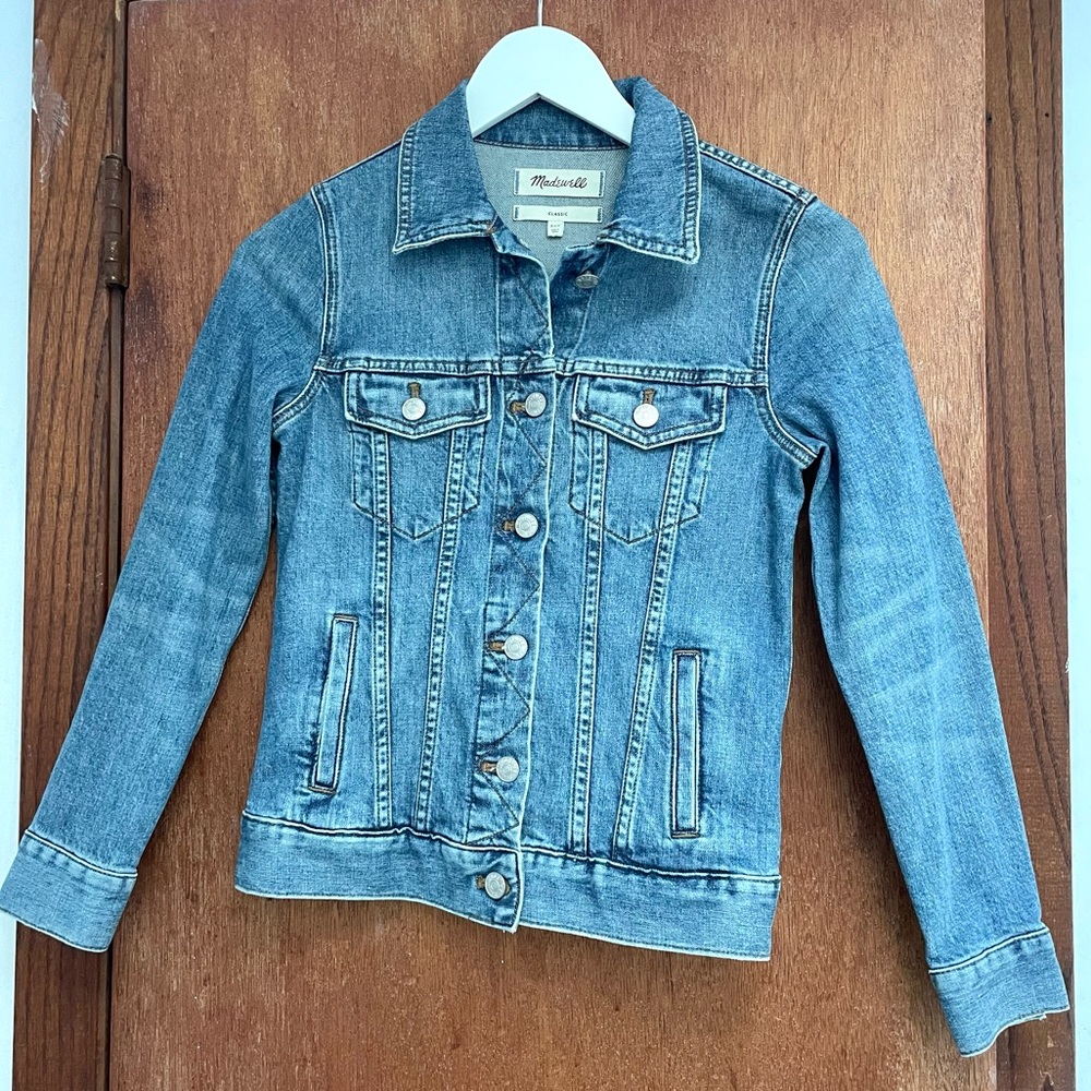 Madewell The Stretch Jean Jacket in Hobson Wash, XXS